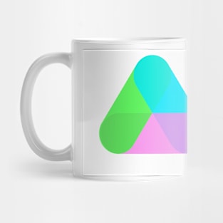 Bright Retro Coloured Triangle Mug